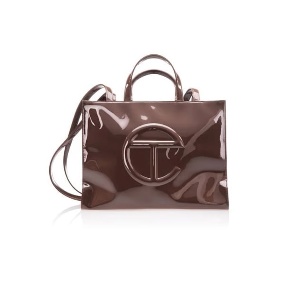 Chocolate Patent Medium Telfar Bag (GENUINE - see order confirmation)